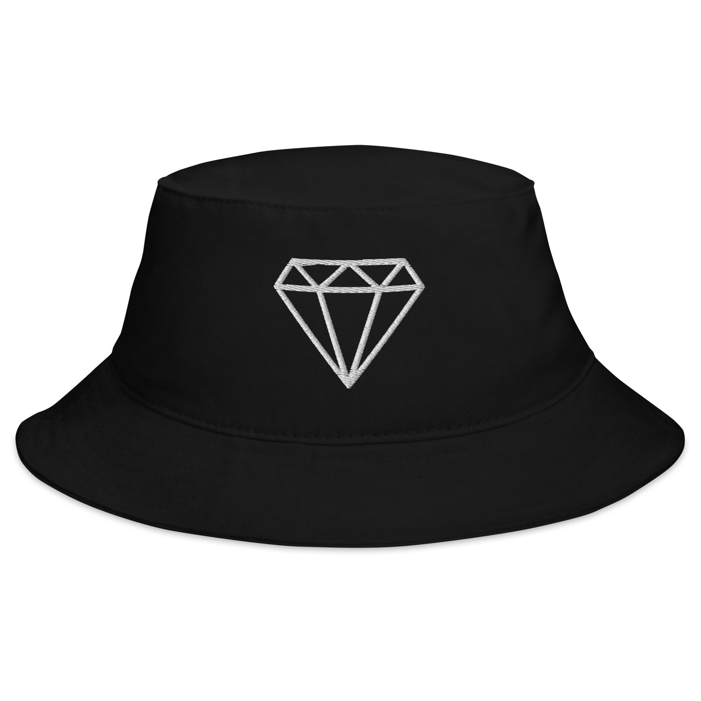 classic white print bucket hats