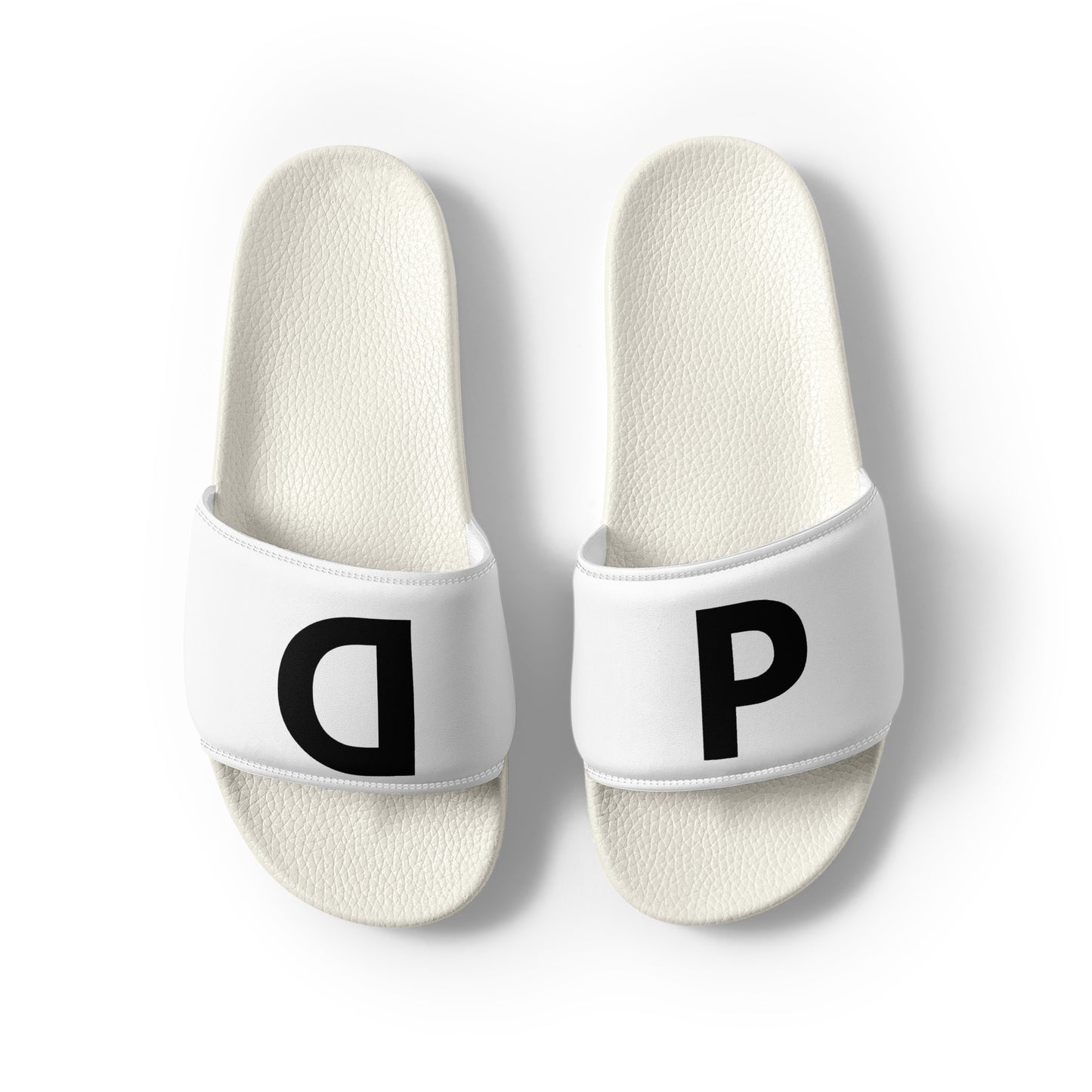 black print womens slides