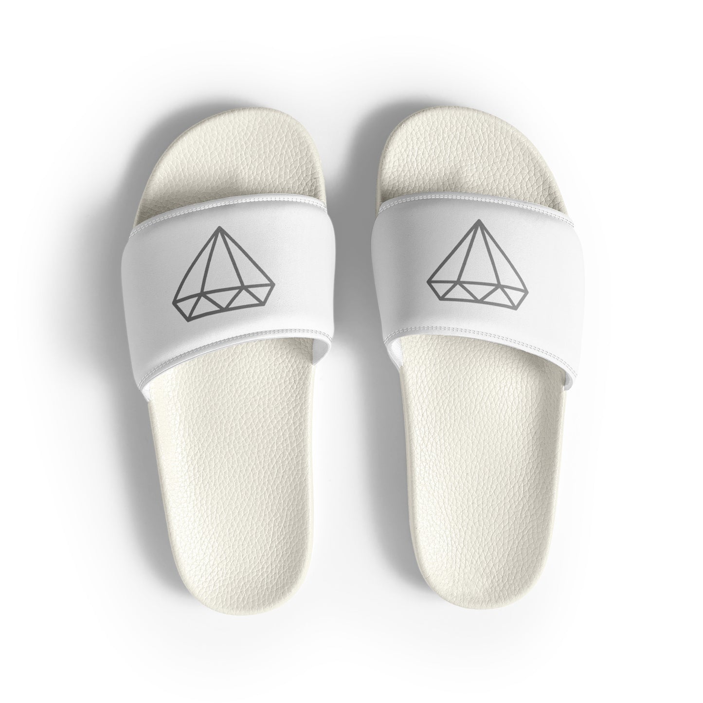 womens slides gray print