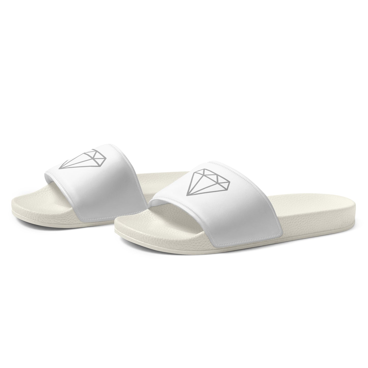 womens slides gray print